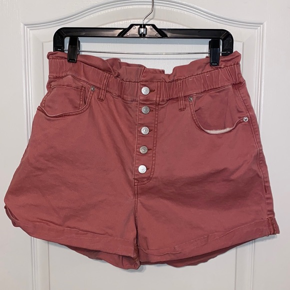 EXPRESS HIGH WAIST ROSE SHORT - Picture 1 of 11